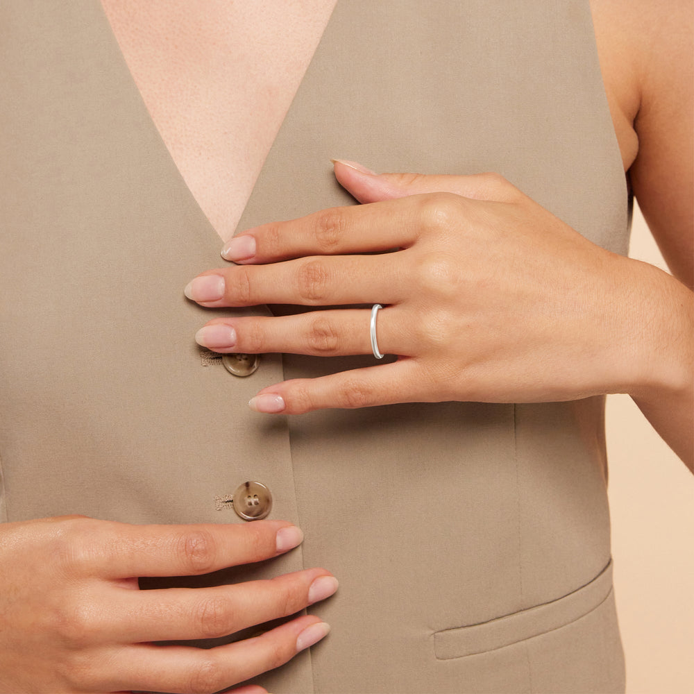 Model Wearing Petite Matching Wedding Band view