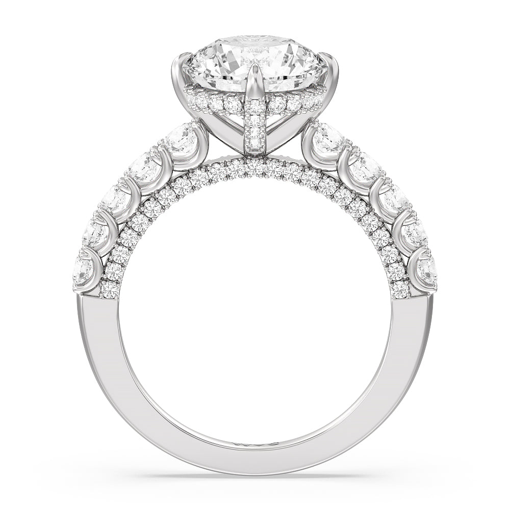 Round Cut The Fifth Avenue Ring with Lab Grown Diamond in 14KT Platinum view 2