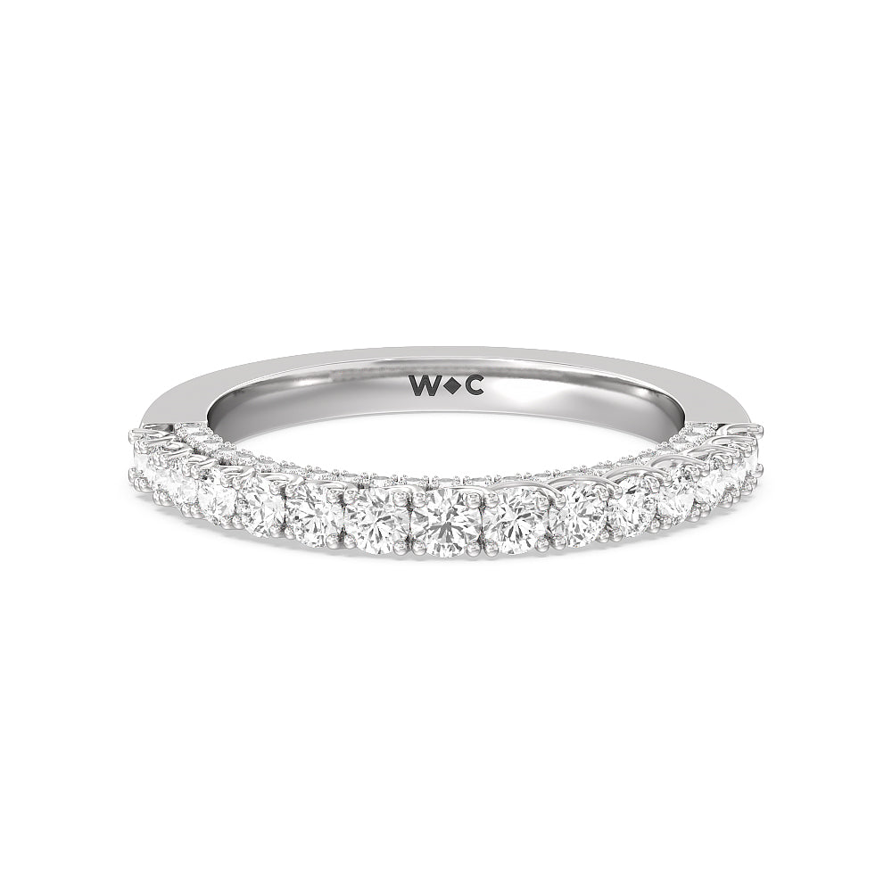 The Fifth Avenue Band with Platinum Cut Diamond in 14KT Platinum view 1
