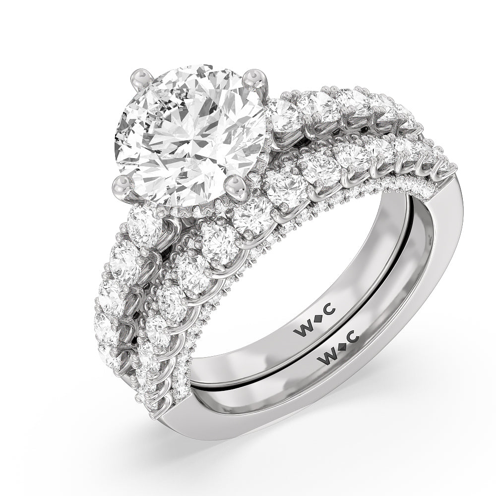 The Fifth Avenue Band with Platinum Cut Diamond in 14KT Platinum view 3