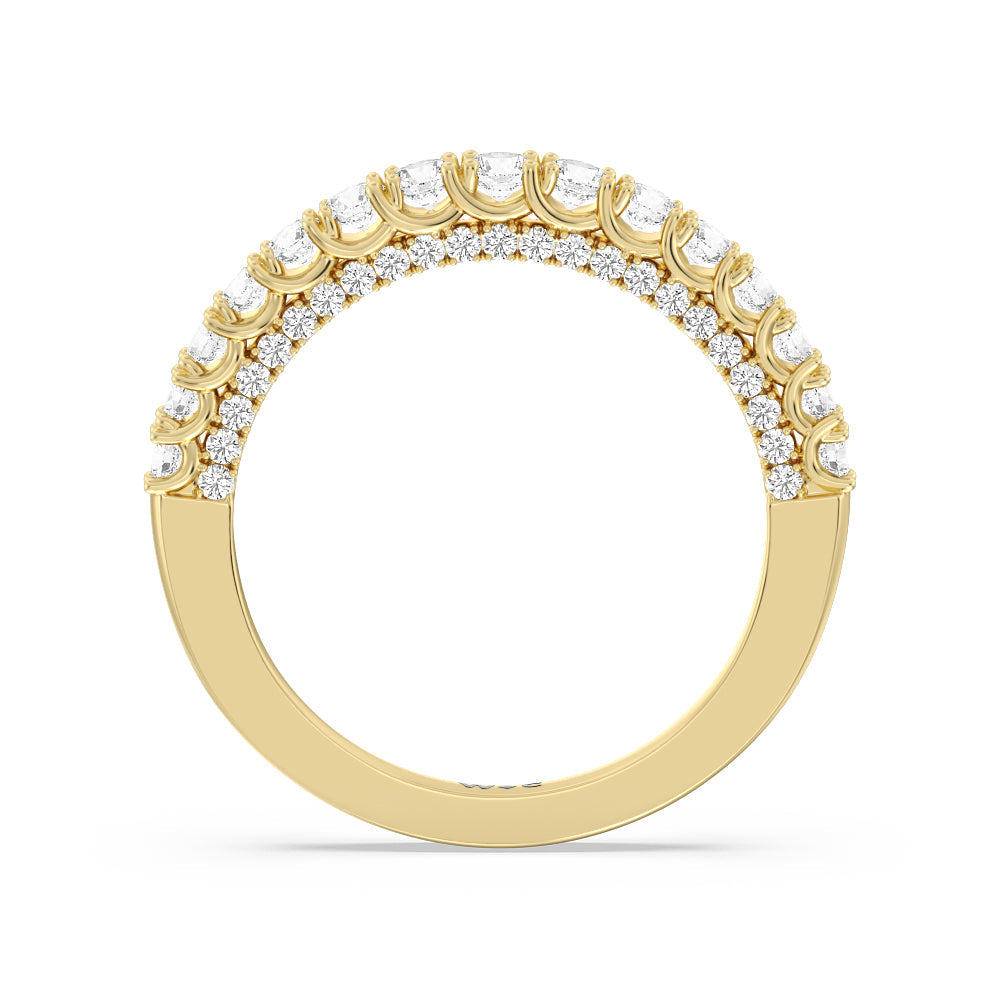 The Fifth Avenue Band with 18KT Yellow Gold Cut Diamond in 14KT Yellow Gold view 2