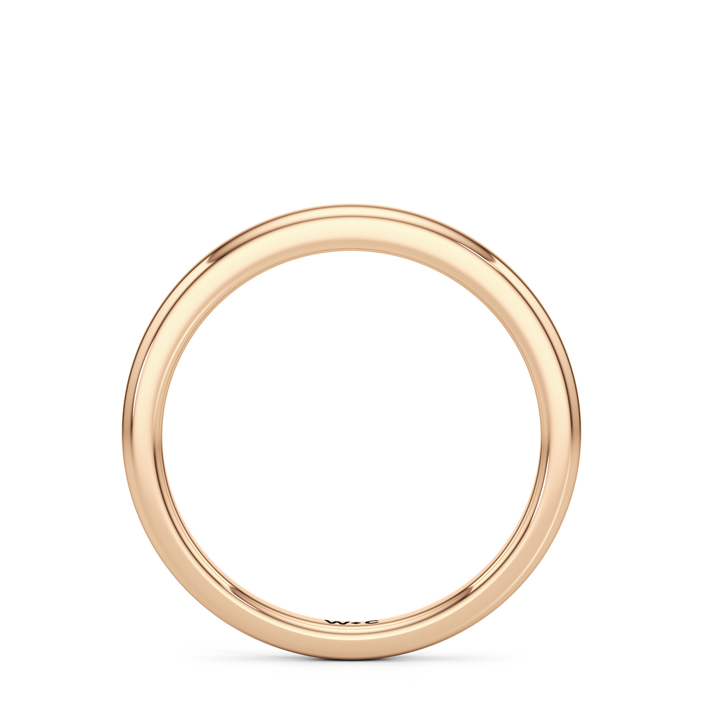 The Frankie Wedding Band with 18KT Rose Gold Cut Diamond in 14KT Rose Gold view 2
