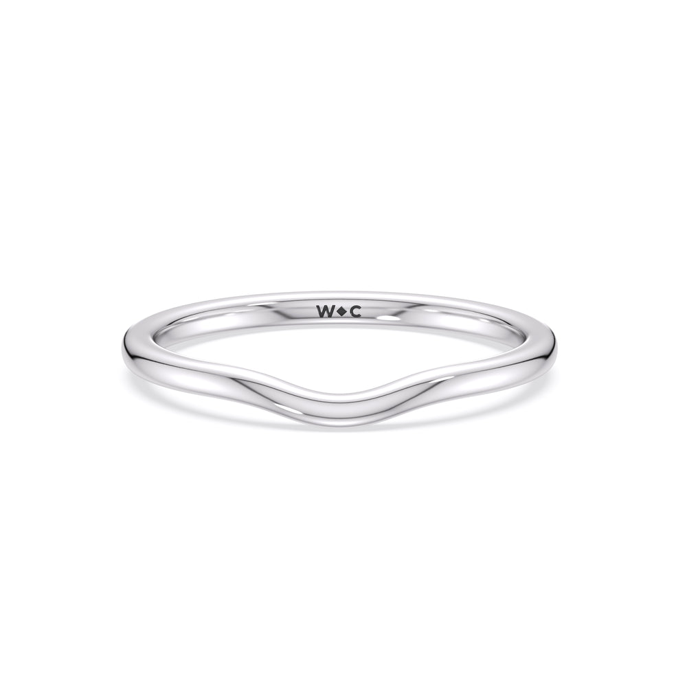 Fine Trio Cluster Wedding Band with Platinum Cut Diamond in 14KT Platinum view 1