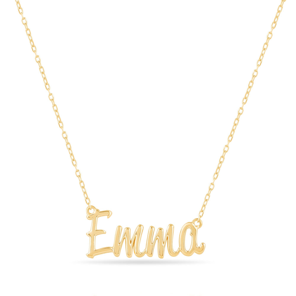 Personalized Name Necklace in Gold with 10 Cut Diamond in 14KT Yellow Gold view 1
