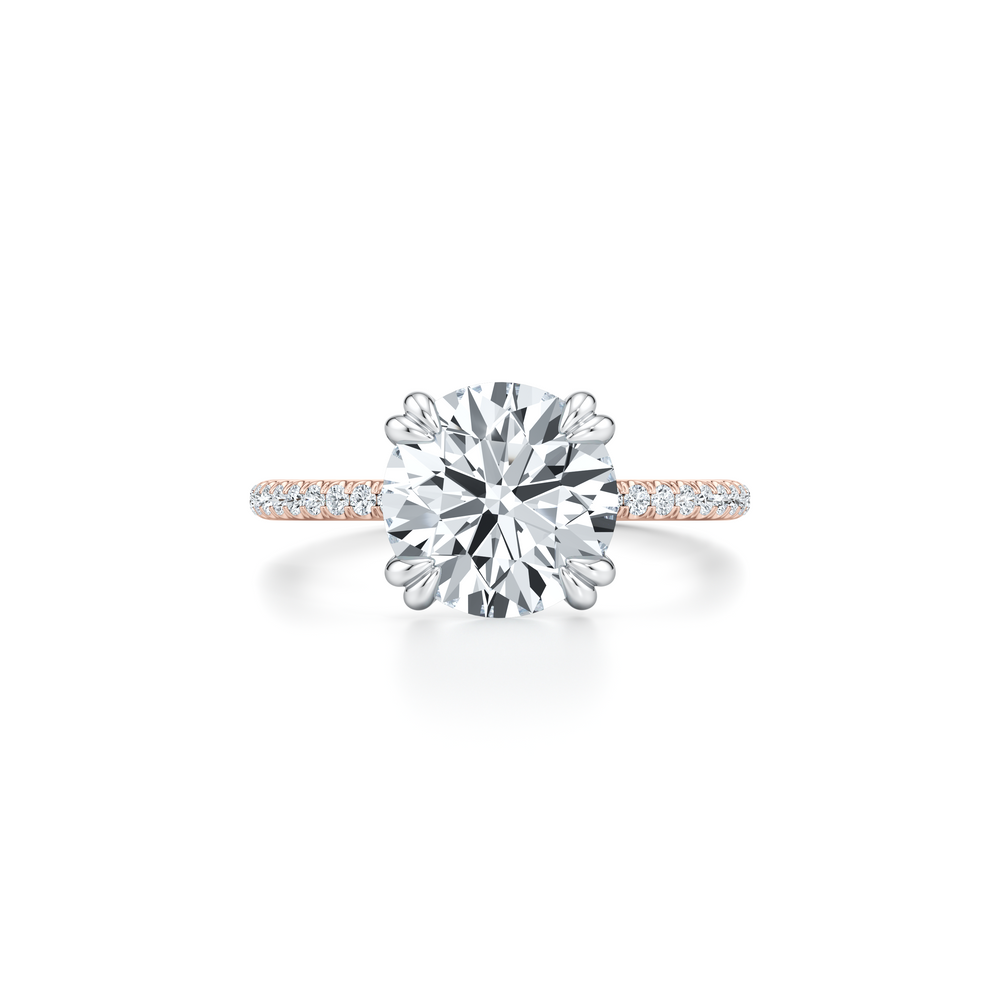 Kate Solitaire Lab Diamond Engagement Ring with Round Cut Diamond in 14KT Two view 1
