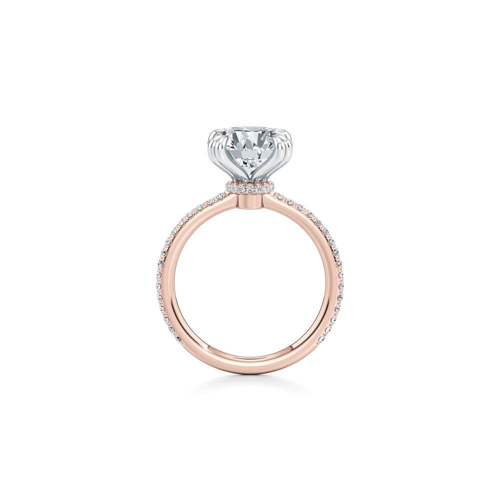 Kate Solitaire Lab Diamond Engagement Ring with Round Cut Diamond in 14KT Two view 4
