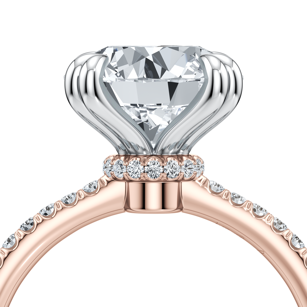 Kate Solitaire Lab Diamond Engagement Ring with Round Cut Diamond in 14KT Two view 5
