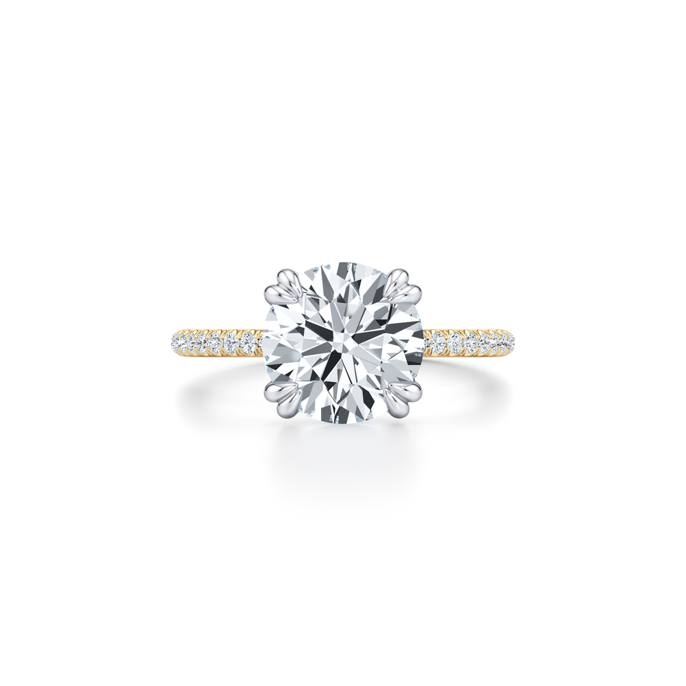 Kate Solitaire Lab Diamond Engagement Ring with Round Cut Diamond in 14KT Two view 1
