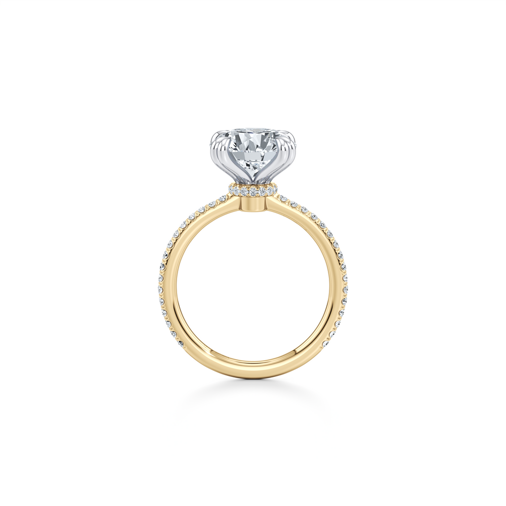 Kate Solitaire Lab Diamond Engagement Ring with Round Cut Diamond in 14KT Two view 4
