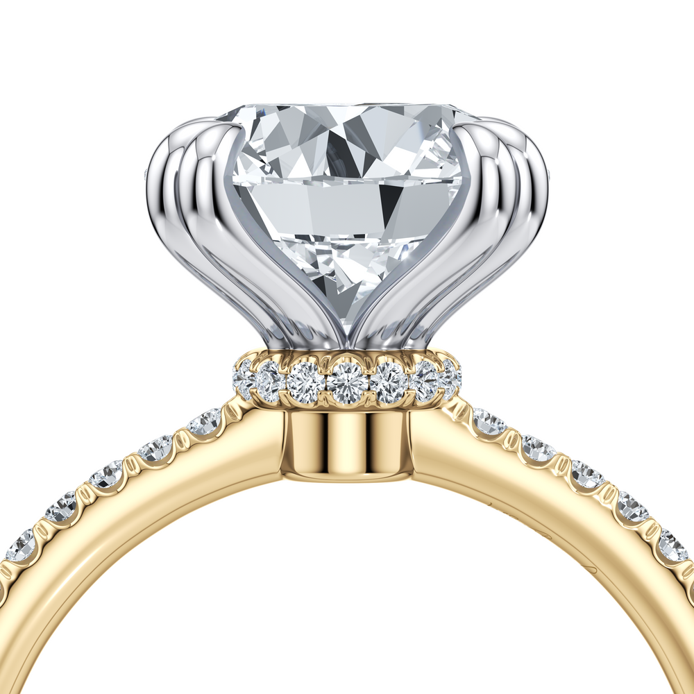 Kate Solitaire Lab Diamond Engagement Ring with Round Cut Diamond in 14KT Two view 5
