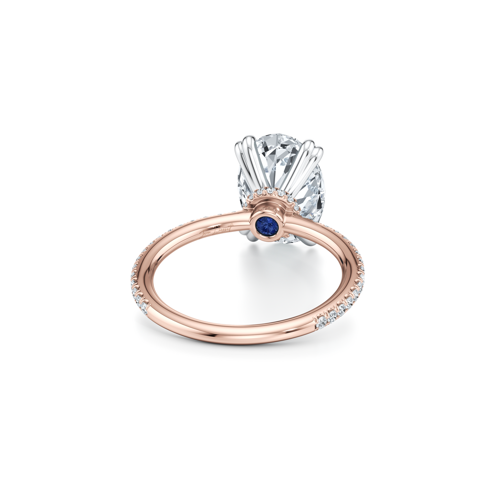 Kate Solitaire Lab Diamond Engagement Ring with Oval Cut Diamond in 14KT Two view 3
