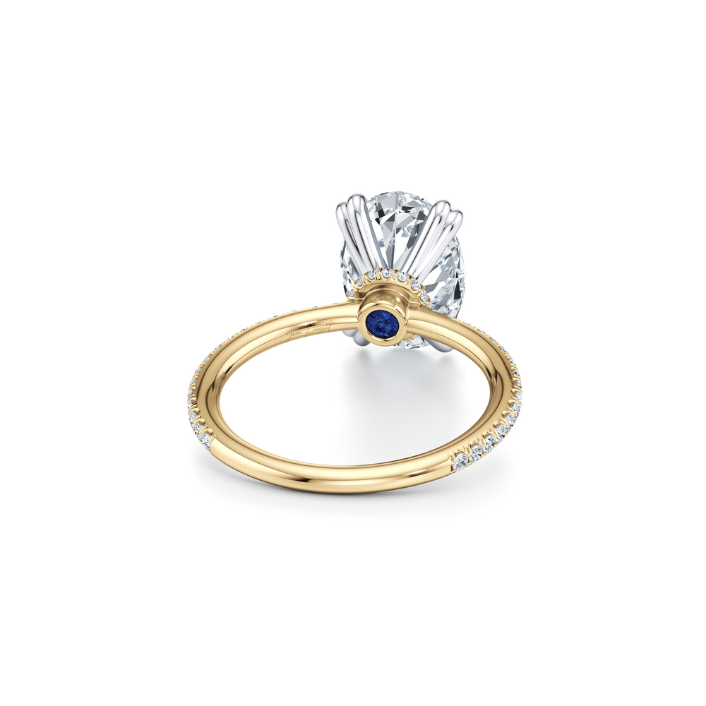 Kate Solitaire Lab Diamond Engagement Ring with Oval Cut Diamond in 14KT Two view 4
