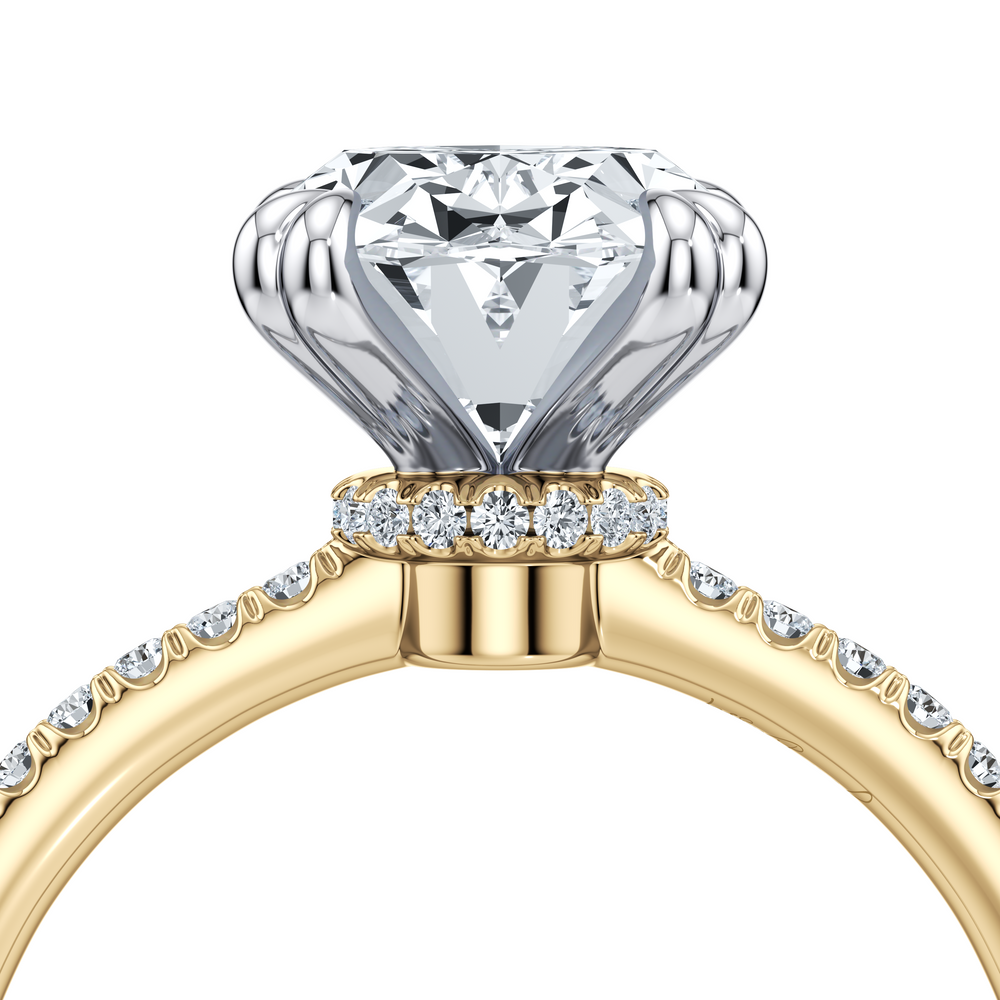 Kate Solitaire Lab Diamond Engagement Ring with Oval Cut Diamond in 14KT Two view 5
