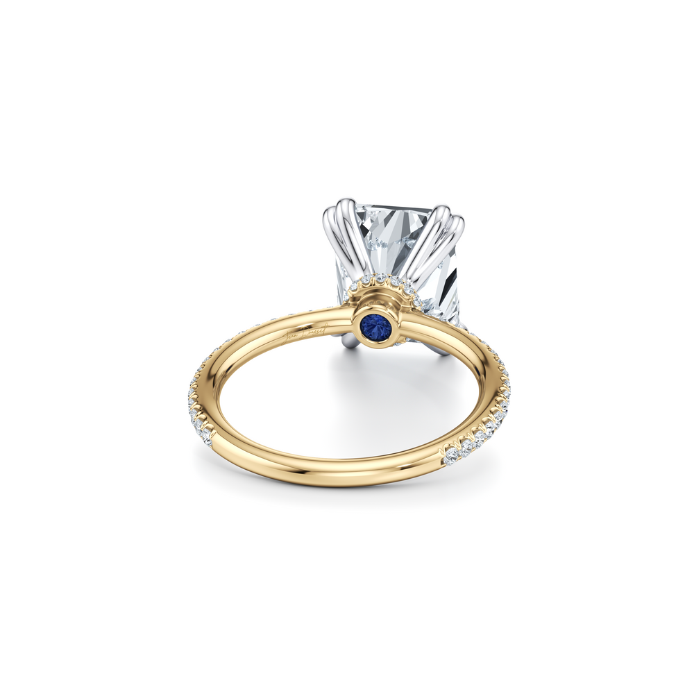 Kate Solitaire Lab Diamond Engagement Ring with Radiant Cut Diamond in 14KT Two view 3
