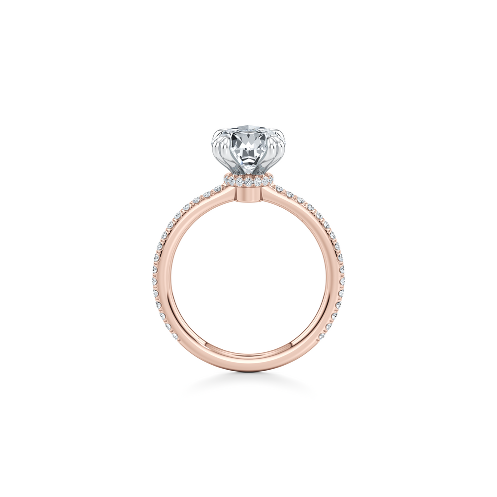 Kate Solitaire Lab Diamond Engagement Ring with Pear Cut Diamond in 14KT Two view 4
