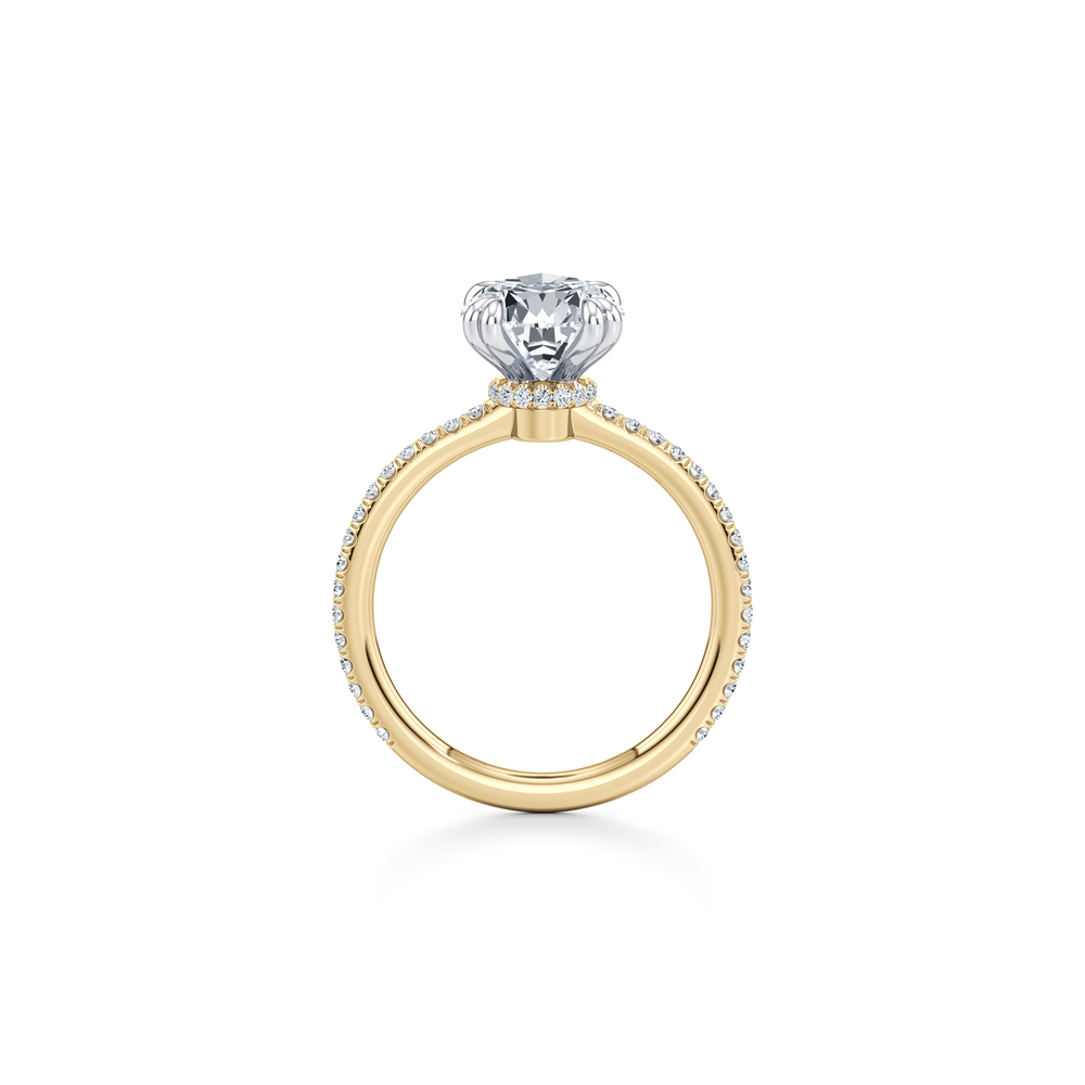 Kate Solitaire Lab Diamond Engagement Ring with Pear Cut Diamond in 14KT Two view 4
