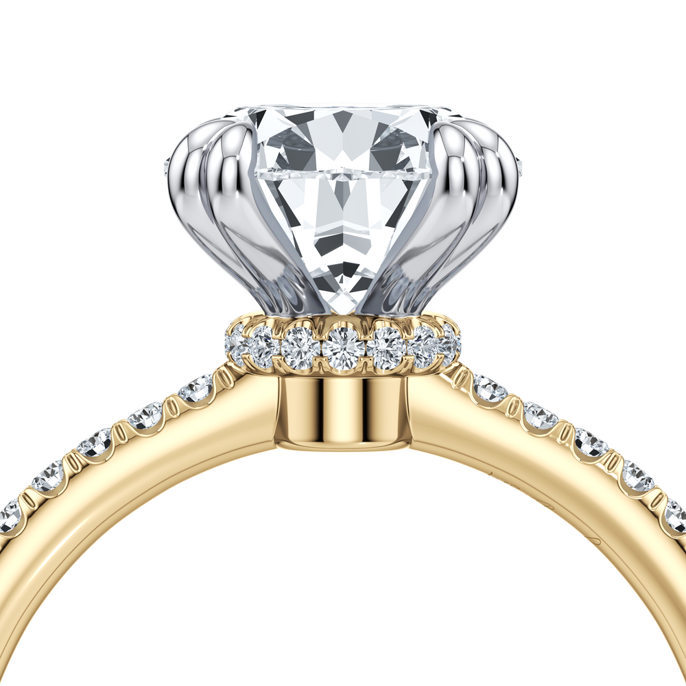 Kate Solitaire Lab Diamond Engagement Ring with Pear Cut Diamond in 14KT Two view 5

