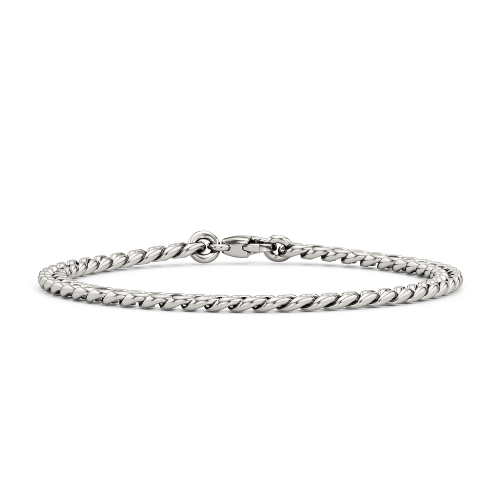 The Atlas Chain Bracelet with 8 Cut Diamond in 14KT Titanium view 1
