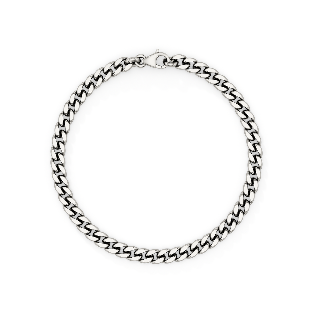 The Atlas Chain Bracelet with 8 Cut Diamond in 14KT Titanium view 4
