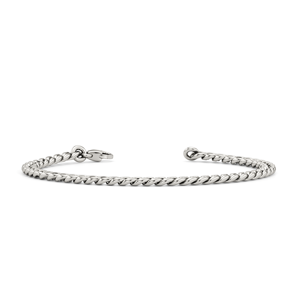 The Atlas Chain Bracelet with 8 Cut Diamond in 14KT Titanium view 2
