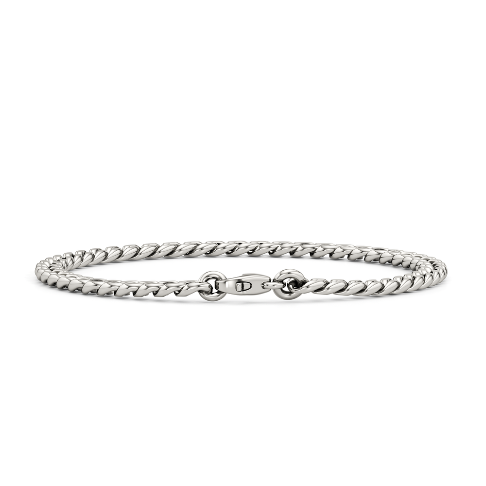 The Atlas Chain Bracelet with 8 Cut Diamond in 14KT Titanium view 3
