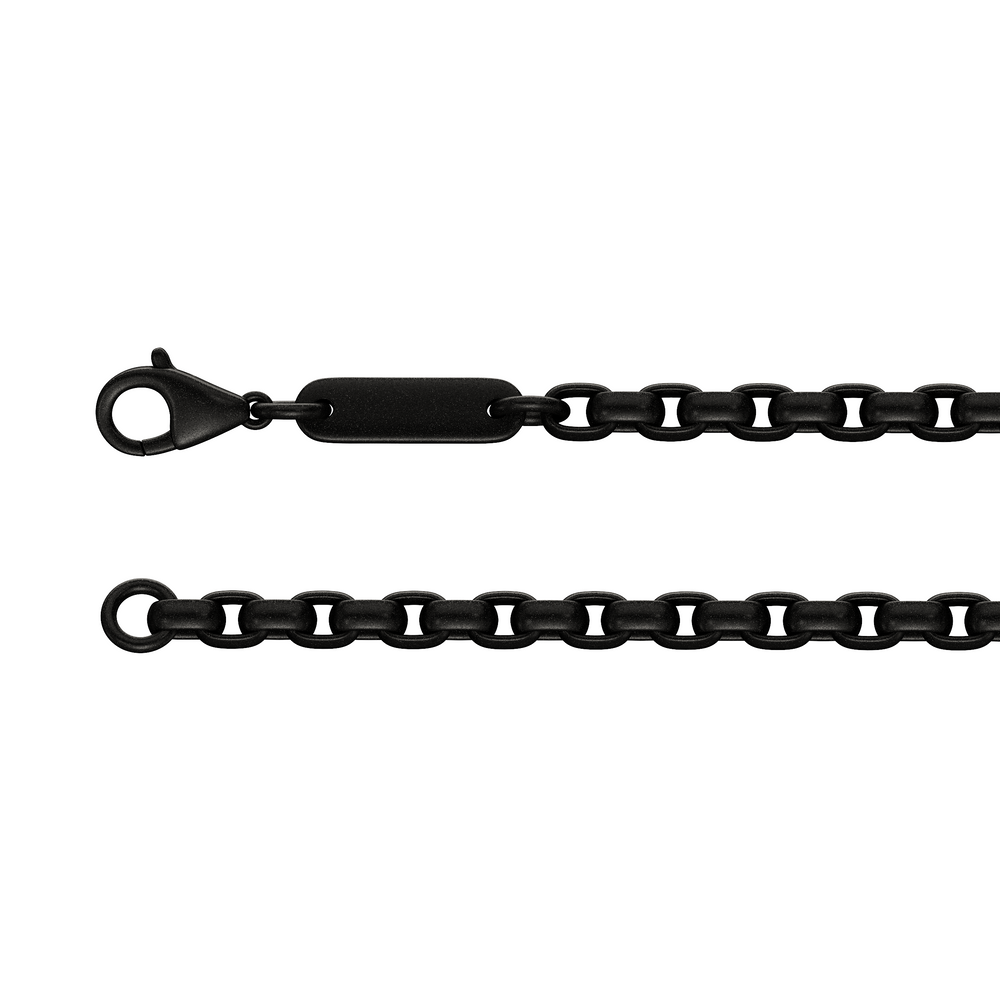 The Apex Chain Necklace with Titanium Cut Diamond in 14KT Titanium view 3
