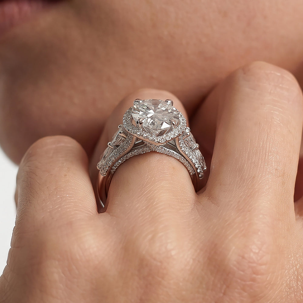 Cushion Cut The Apollo Ring with Lab Grown Diamond in 14KT Rose Gold view 3
