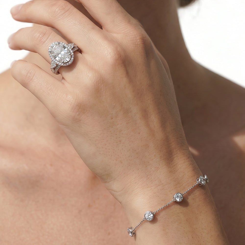 Oval Cut The Apollo Ring with Lab Grown Diamond in 14KT Rose Gold view 8
