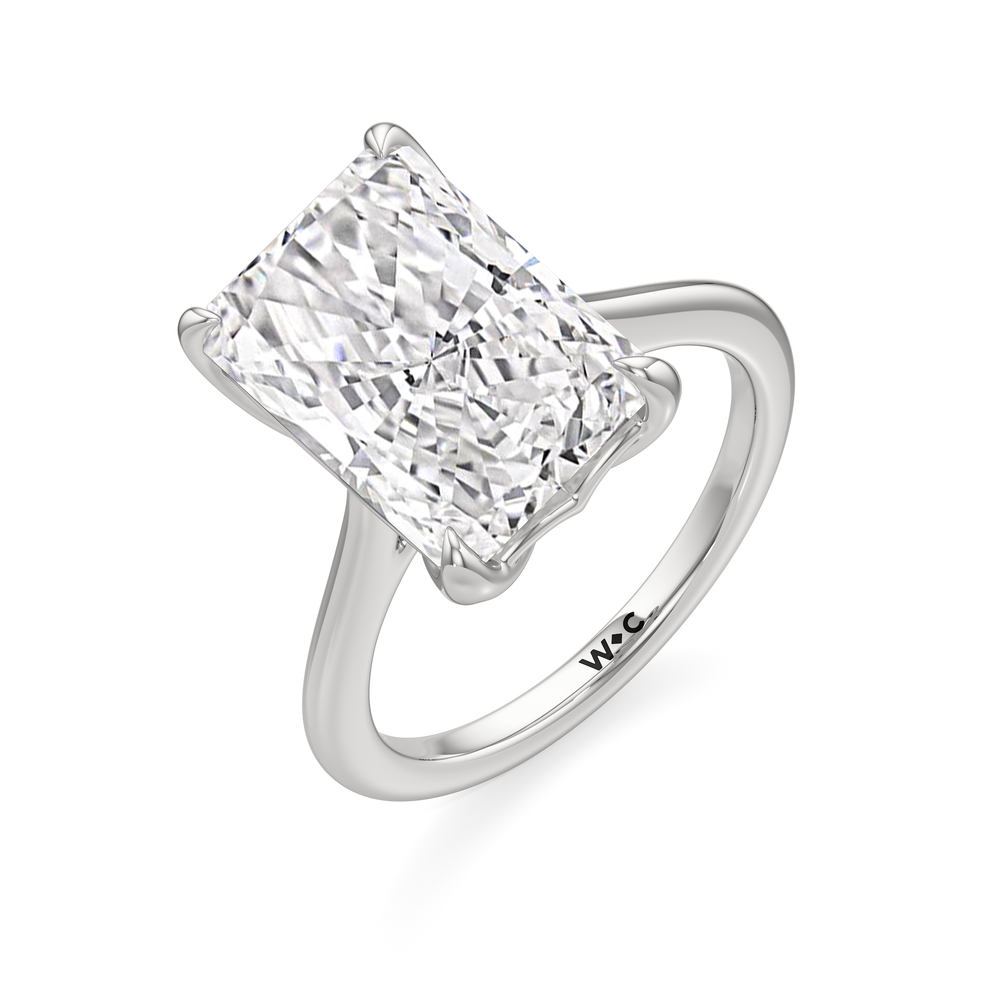 Famed Tulip Cathedral Ring with Elongated Cushion Cut Diamond in 14KT Rose Gold view 11
