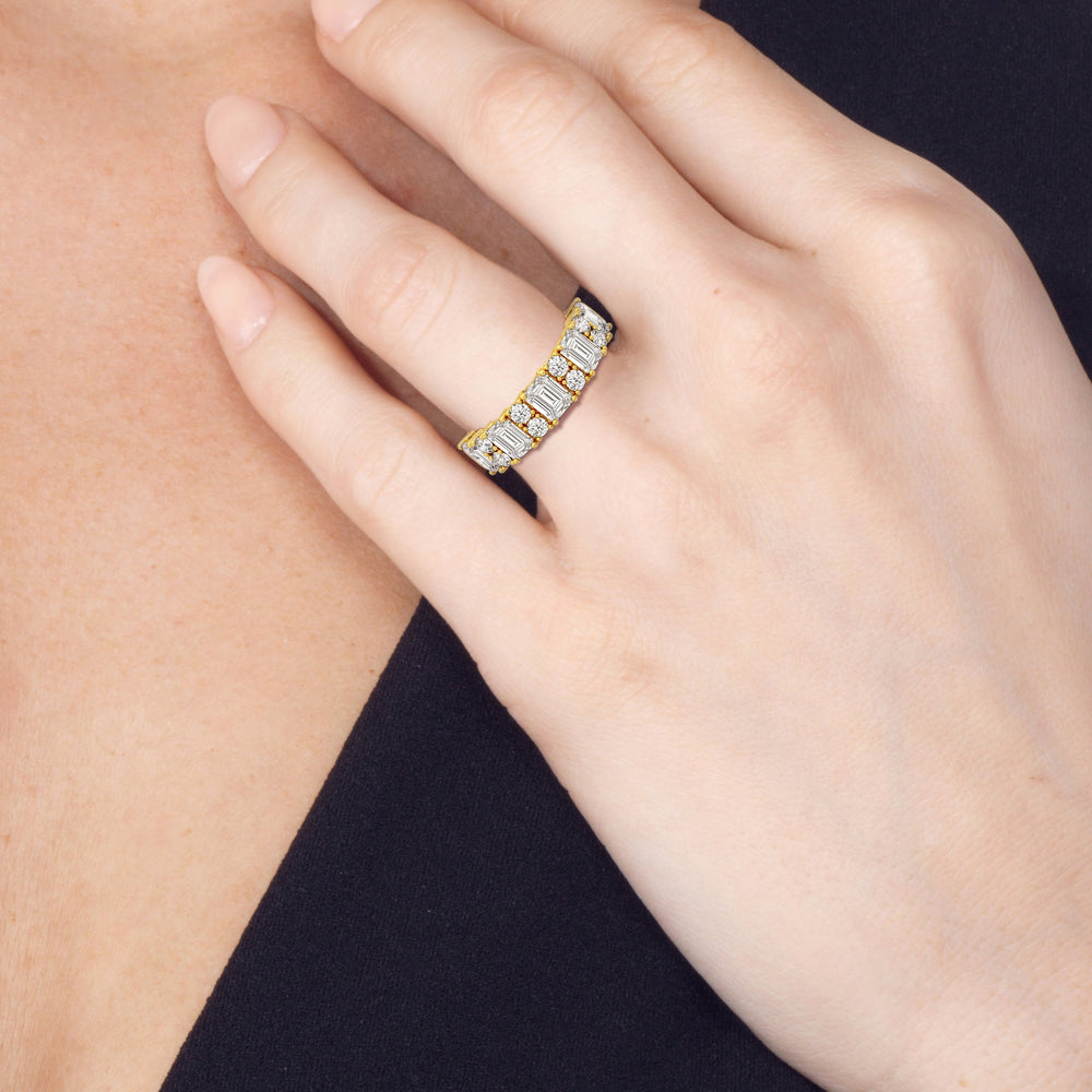 The Monet Ring with Round Cut Diamond in 14KT Rose Gold view 4
