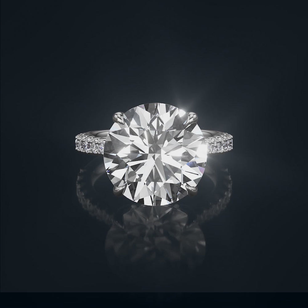 The Cassatt Ring with Round Cut Diamond in 14KT Platinum view 2
