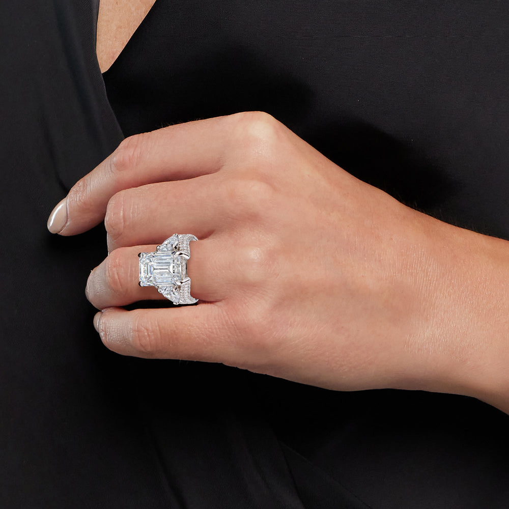 Model Wearing The Kahlo Ring with Lab Grown Diamond view