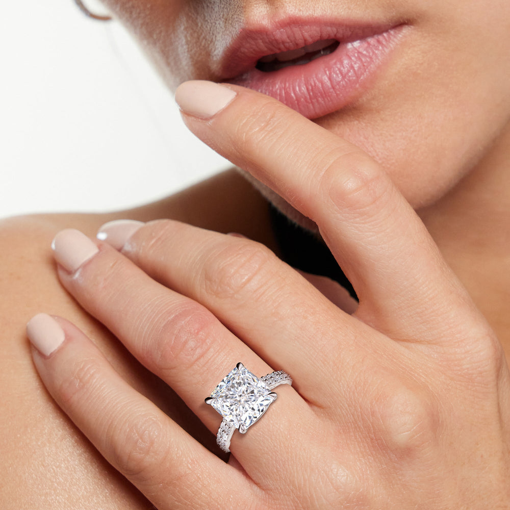 Model Wearing The Anguissola Ring with Lab Grown Diamond view