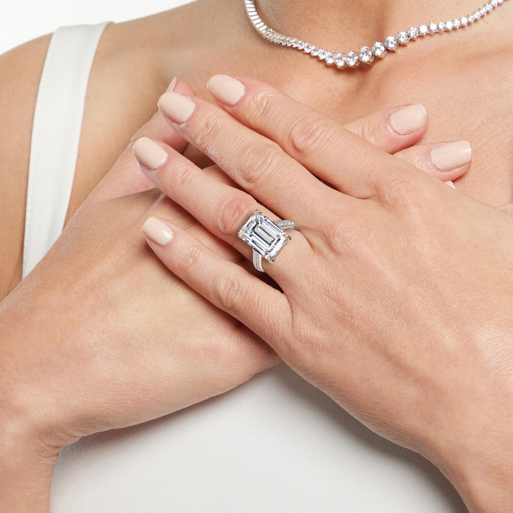 Model Wearing The Braque Ring with Lab Grown Diamond view