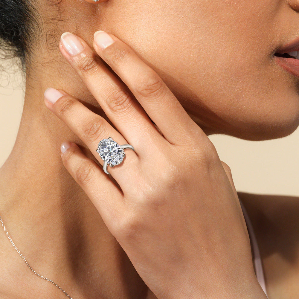 Model Wearing The Delacroix Ring with Lab Grown Diamond view