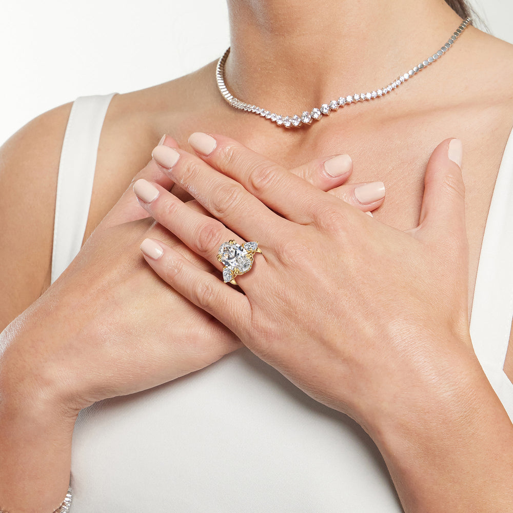 Model Wearing The Donatello Ring with Lab Grown Diamond view