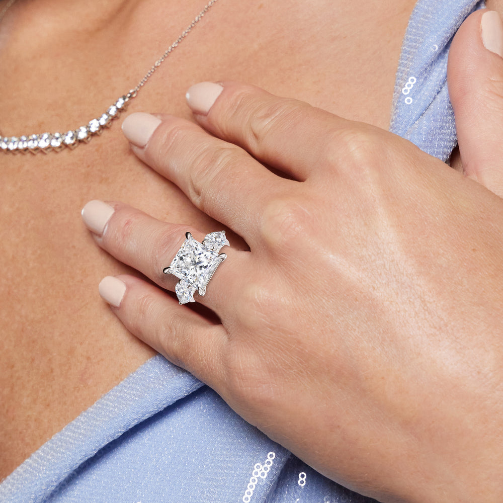 Model Wearing The Degas Ring with Lab Grown Diamond view