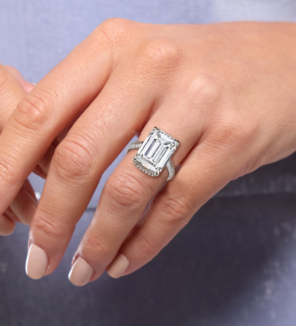 Model Wearing The Picasso Ring with Lab Grown Diamond view