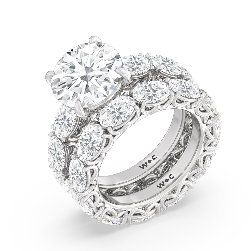 The NoMad Ring with Round Cut Diamond in 14KT Platinum view 4
