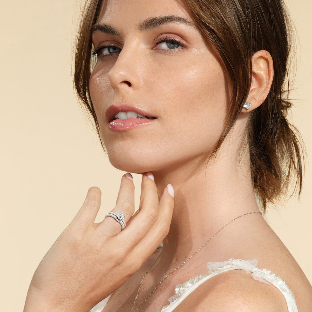 The Marie Wedding Band with 18KT Rose Gold Cut Diamond in 14KT Rose Gold view 6
