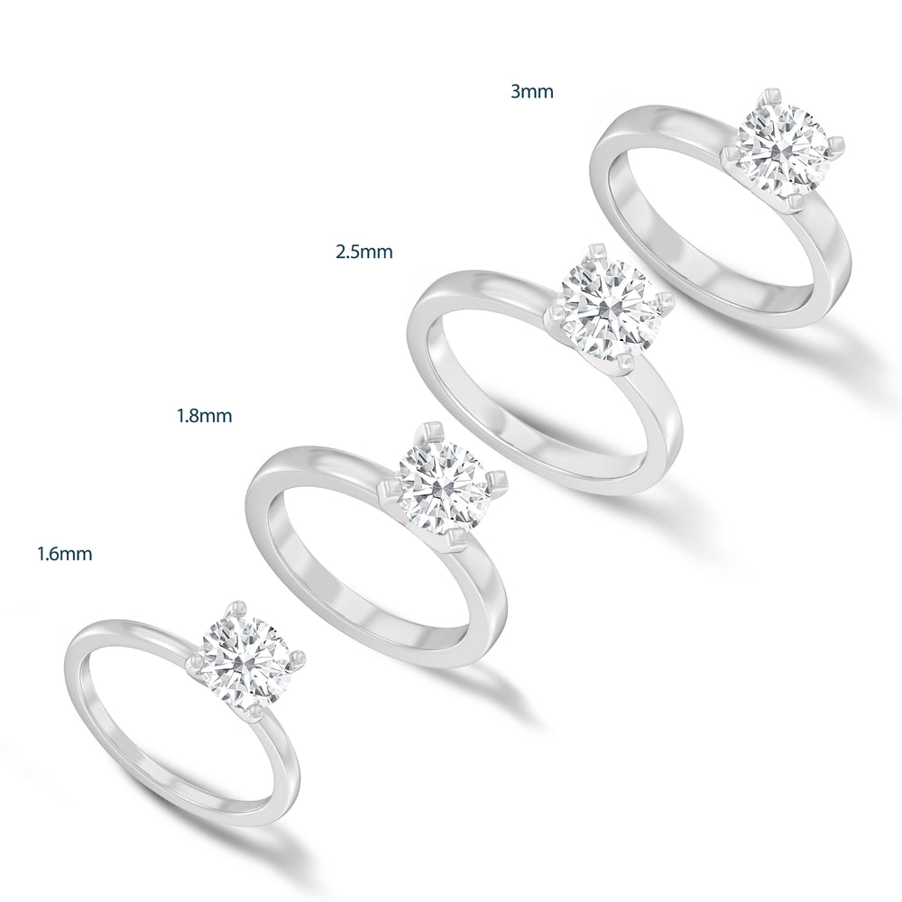 Petite Solitaire Diamond Engagement Ring with Heart Cut Diamond in 14KT Rose Gold view 4
