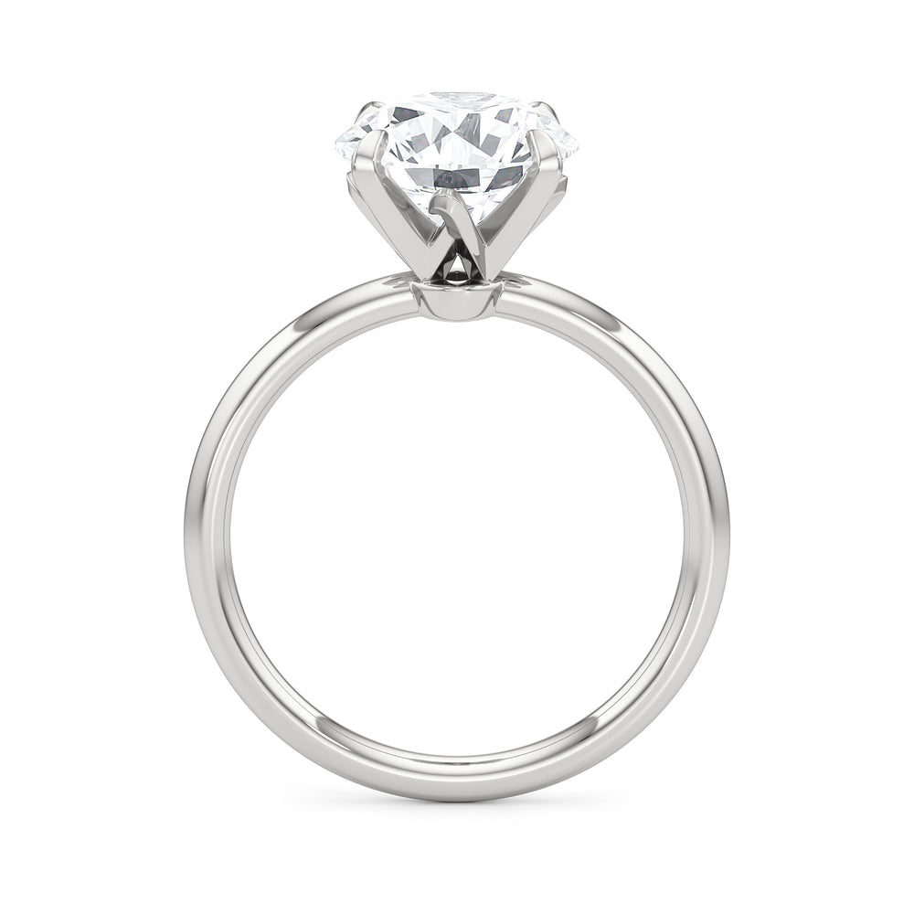 The W Evolution Engagement Ring with Round Cut Diamond in 14KT Platinum view 6
