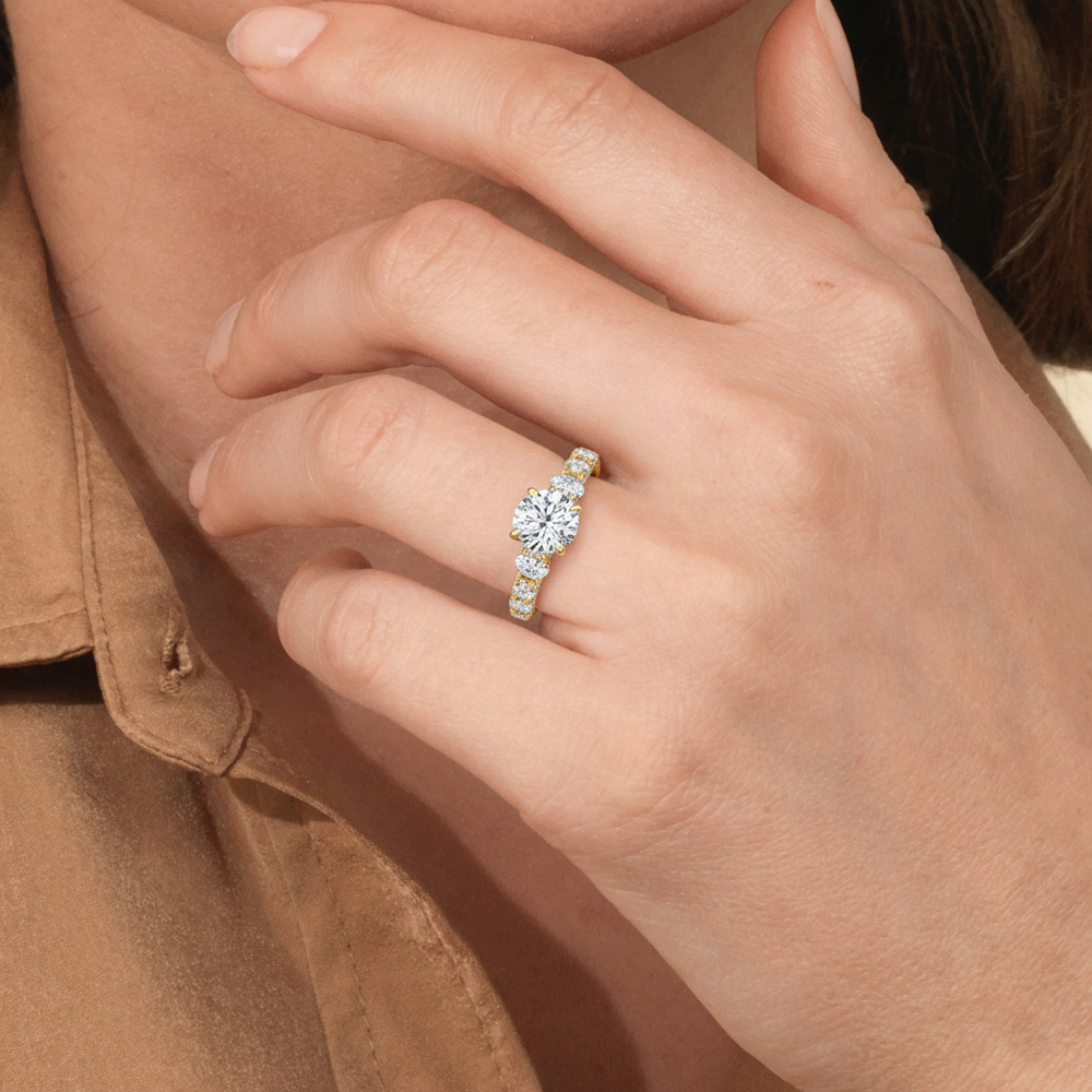 Model Wearing The Fulton Oval Ring view