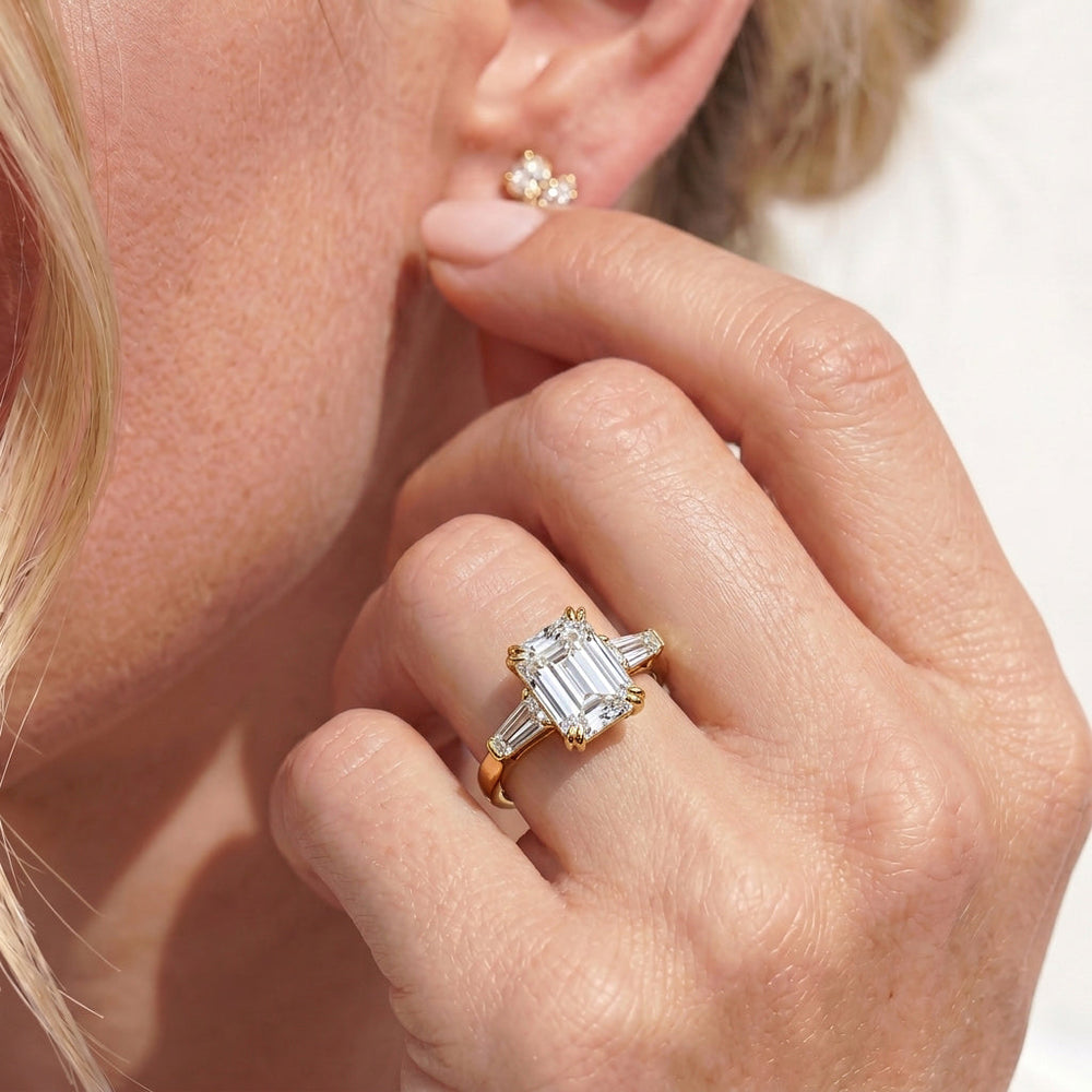 Antique Cushion Cut The Vivien Ring with Lab Grown Diamond in 14KT Rose Gold view 3
