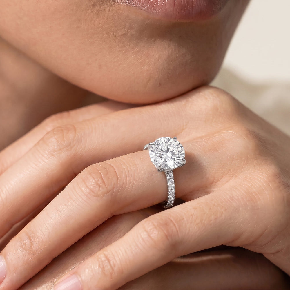 Antique Cushion Cut The Tulip Lumière Ring with Lab Grown Diamond in 14KT Rose Gold view 3
