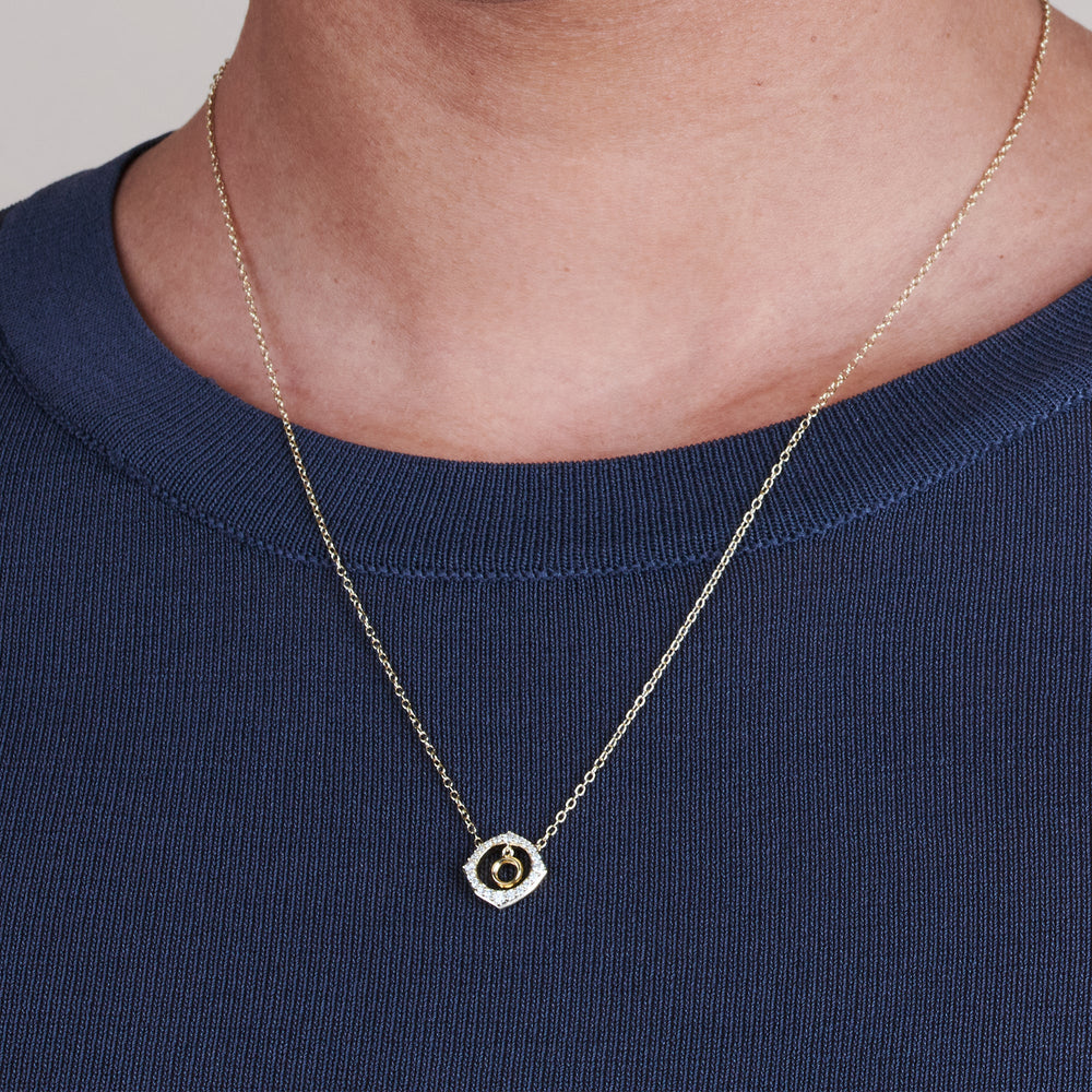 Model Wearing Signature Letter O Necklace view