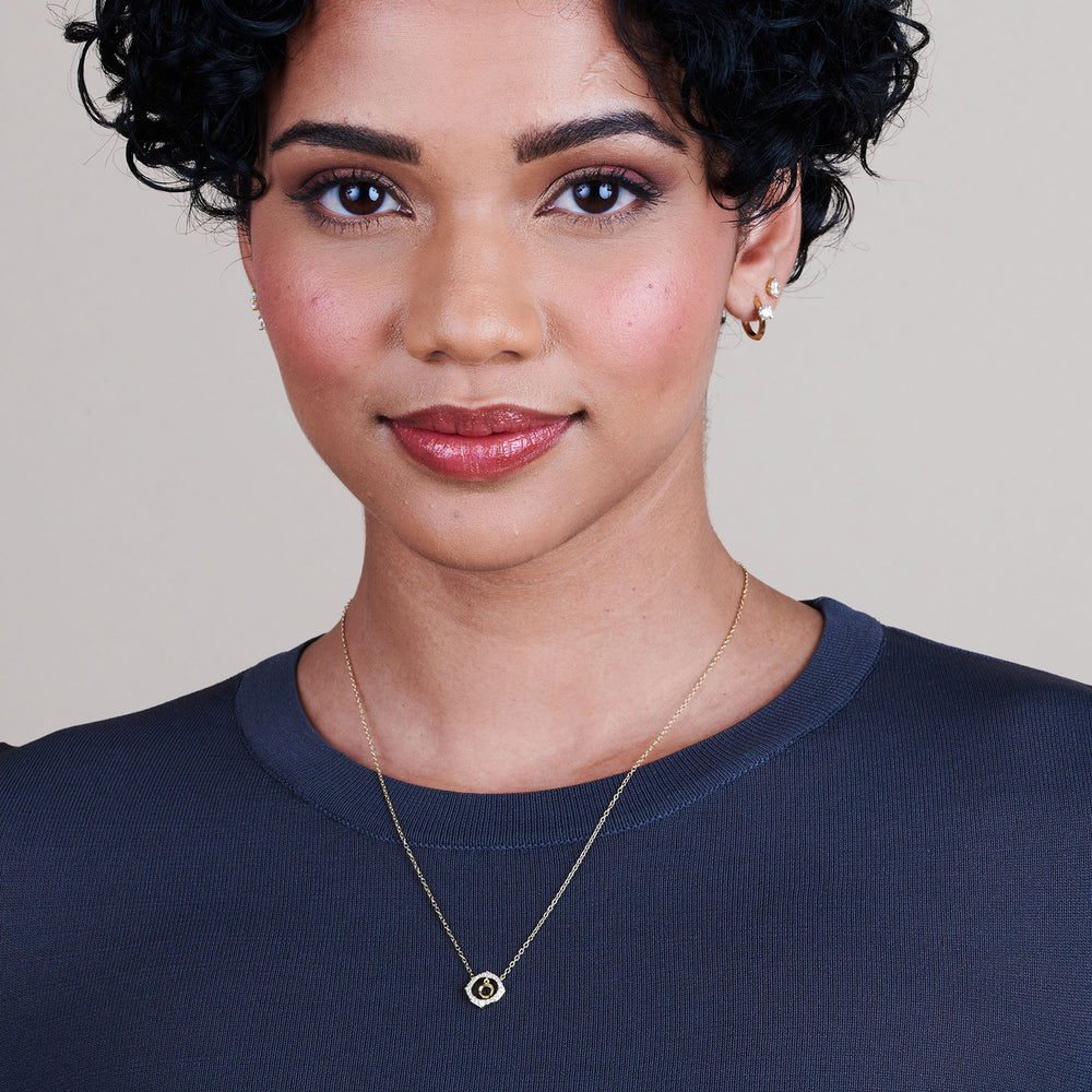 Model Wearing Signature Letter O Necklace view