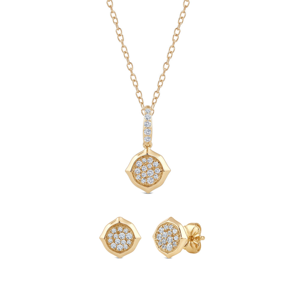The Signature Set with 14KT Yellow Gold / Lab / 1/3 Cut Diamond in 14KT Yellow Gold / Lab / 1/3 view 1
