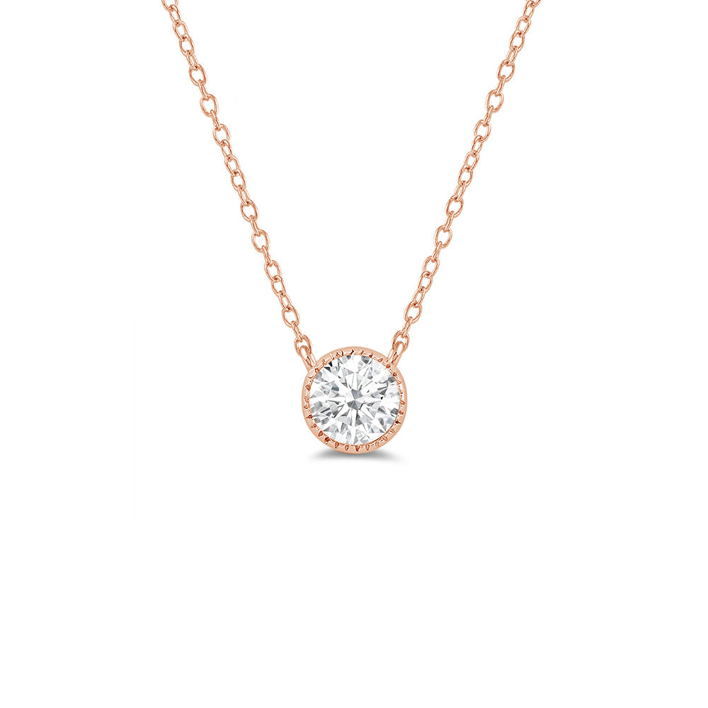 The Radiant Set with 14KT Rose Gold / Lab / 1 Cut Diamond in 14KT Rose Gold / Lab / 1 view 4
