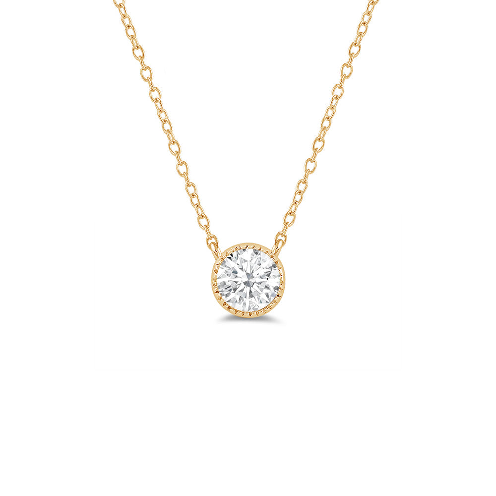 The Radiant Set with 14KT Yellow Gold / Lab / 1 Cut Diamond in 14KT Yellow Gold / Lab / 1 view 4
